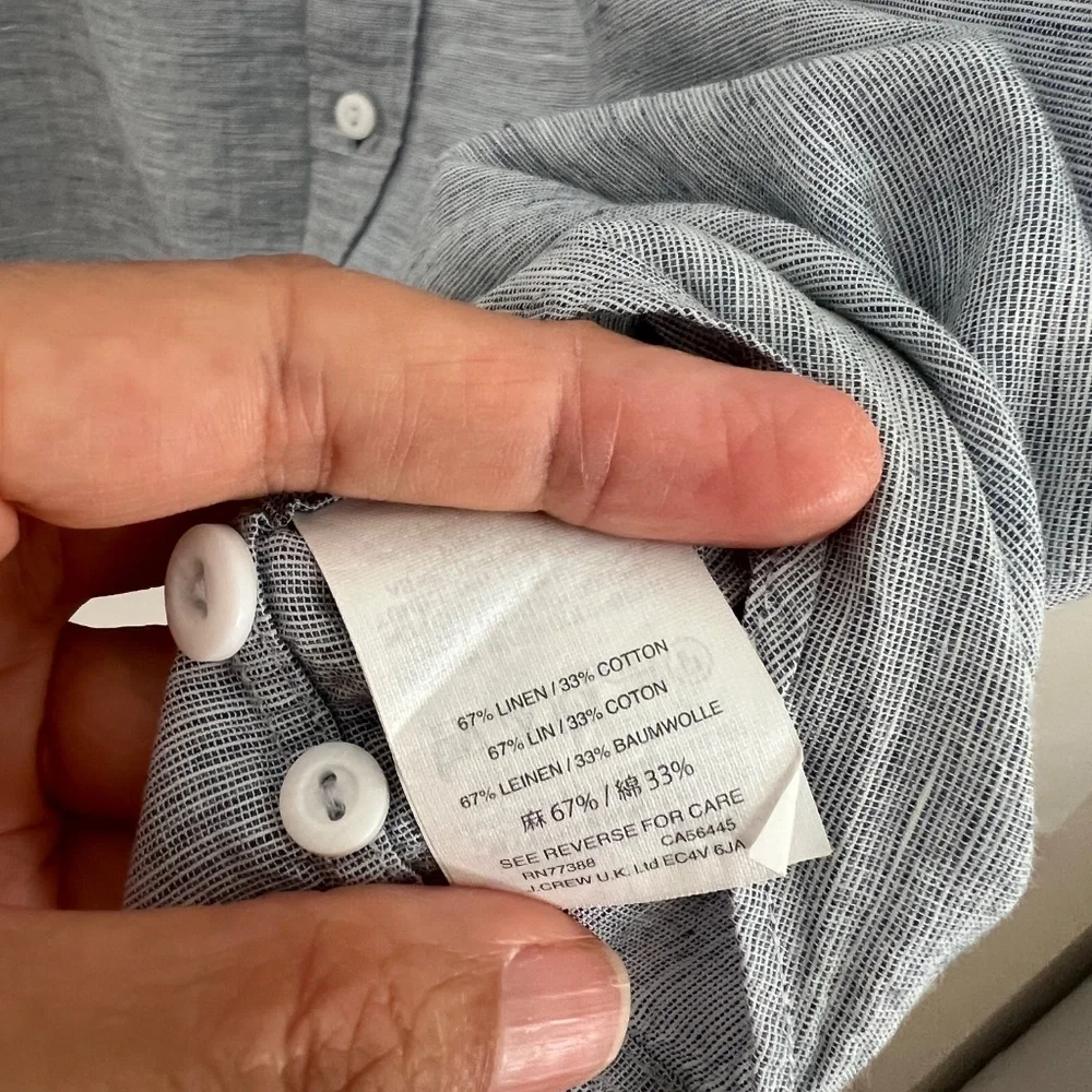 J. Crew Baird McNutt Linen Cotton Button Down Shirt XL